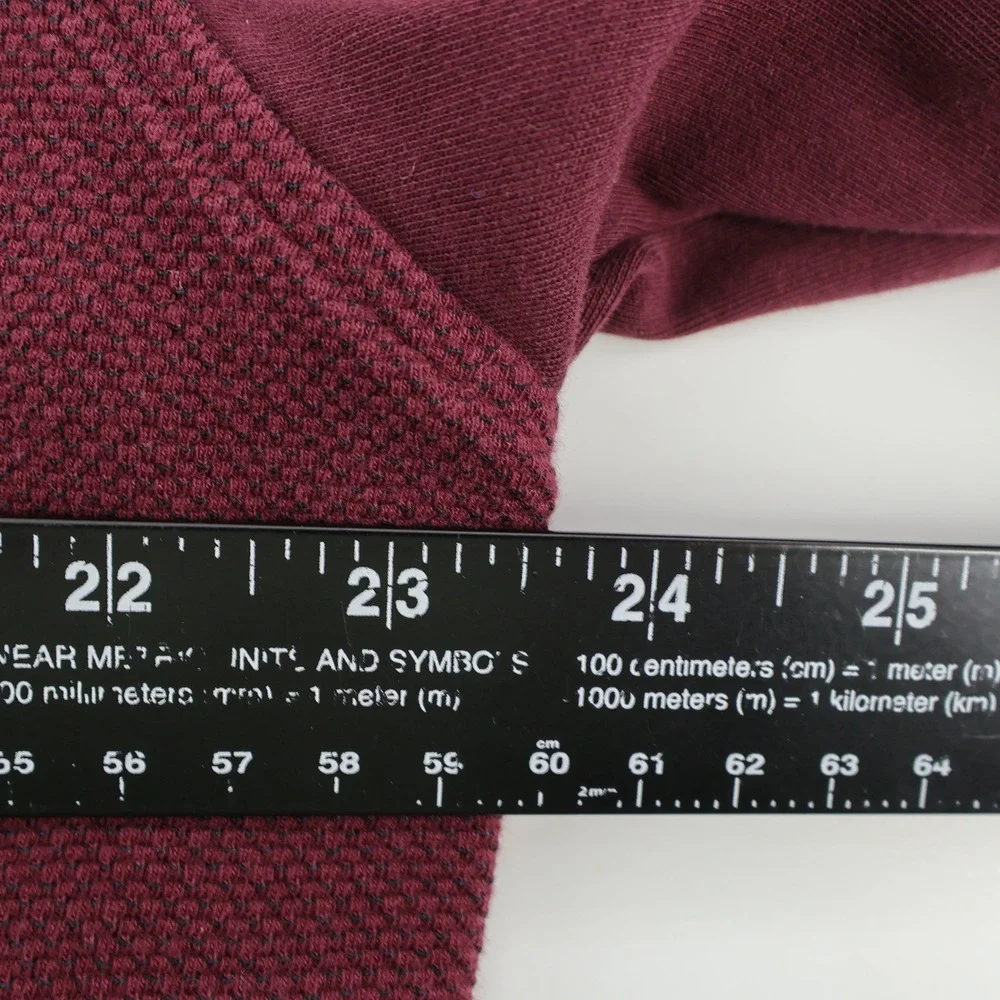 Ted Baker Quarter Zip Pullover Burgundy‎ Textured Mens XL